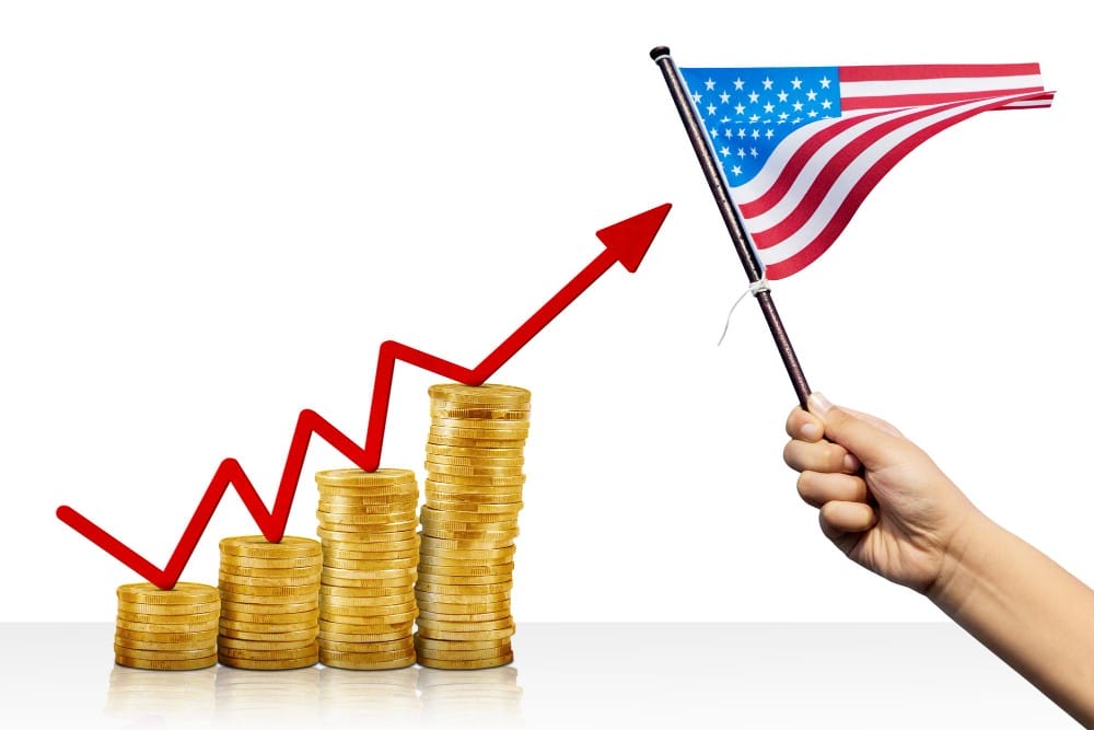 American flag near growth American flag near growth