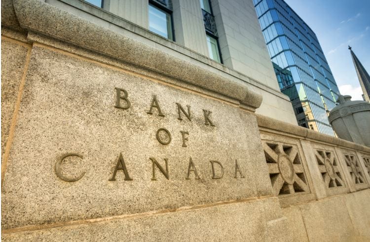 Bank of canada front letter view Bank of canada front letter view