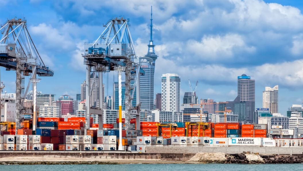 Commercial dock in Auckland New Zealand Commercial dock in Auckland New Zealand