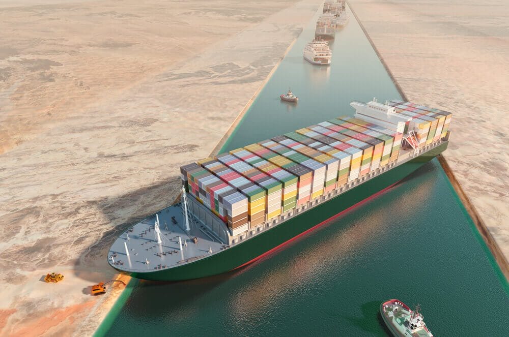 Ever Green stucked in Suez Canal Ever Green stucked in Suez Canal