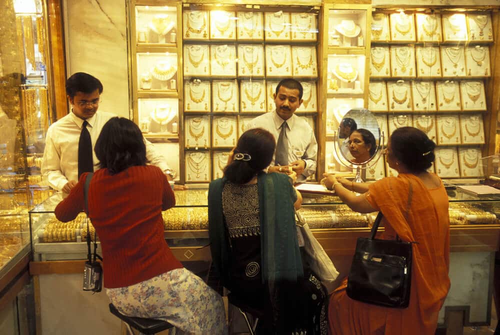 Gold Market in the old town in the city of Dubai in the Arab Emirates Gold Market in the old town in the city of Dubai in the Arab Emirates