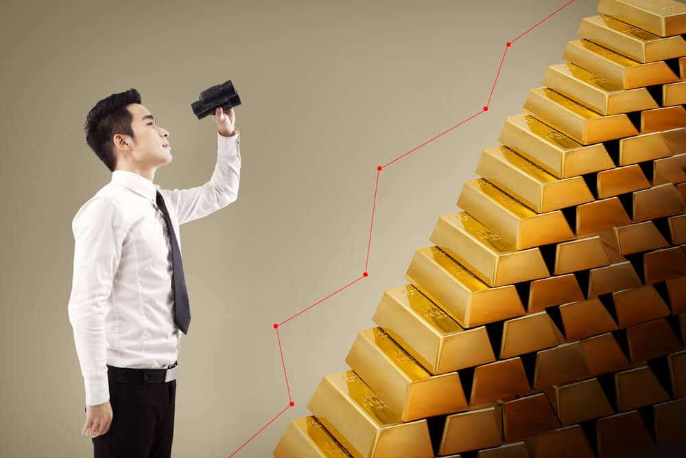Gold bars price rising future view Gold bars price rising future view
