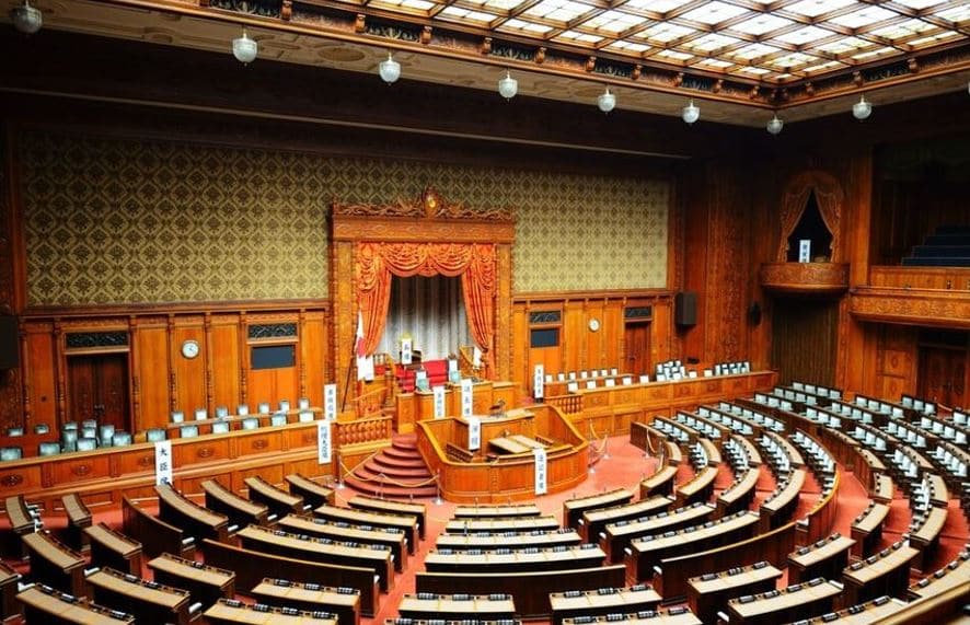 Japan The Sangiin part of the Japanese National Diet HouseIt is the upper house of the National Diet of Japan with 242 members Japan The Sangiin part of the Japanese National Diet HouseIt is the upper house of the National Diet of Japan with 242 members