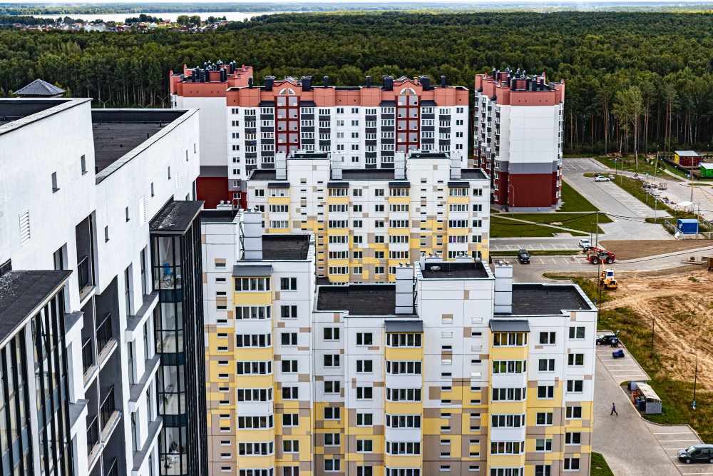 Modern multi storey residential area Modern multi storey residential area
