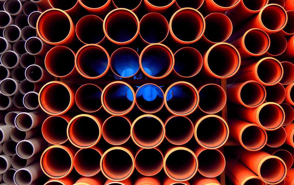 Plastic orange pipes Plastic orange pipes