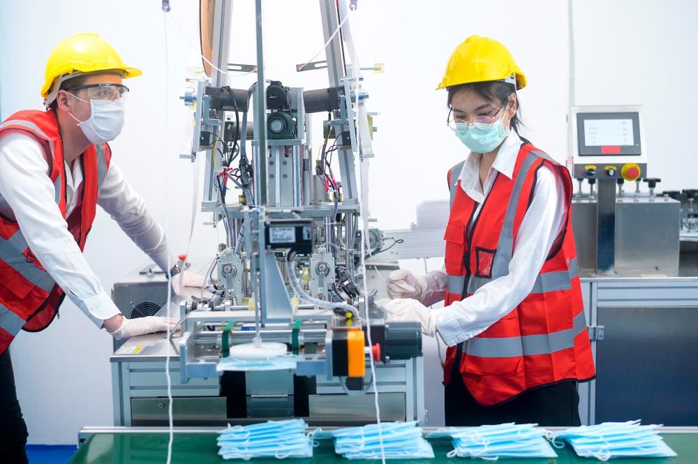 Quality control (QC) engineer monitoring Quality control (QC) engineer monitoring
