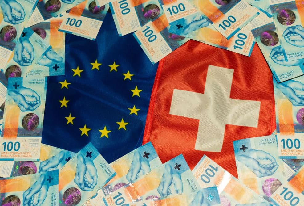 SNB projected Swiss Franc is overvalued against Euro currency from higher value SNB projected Swiss Franc is overvalued against Euro currency from higher value