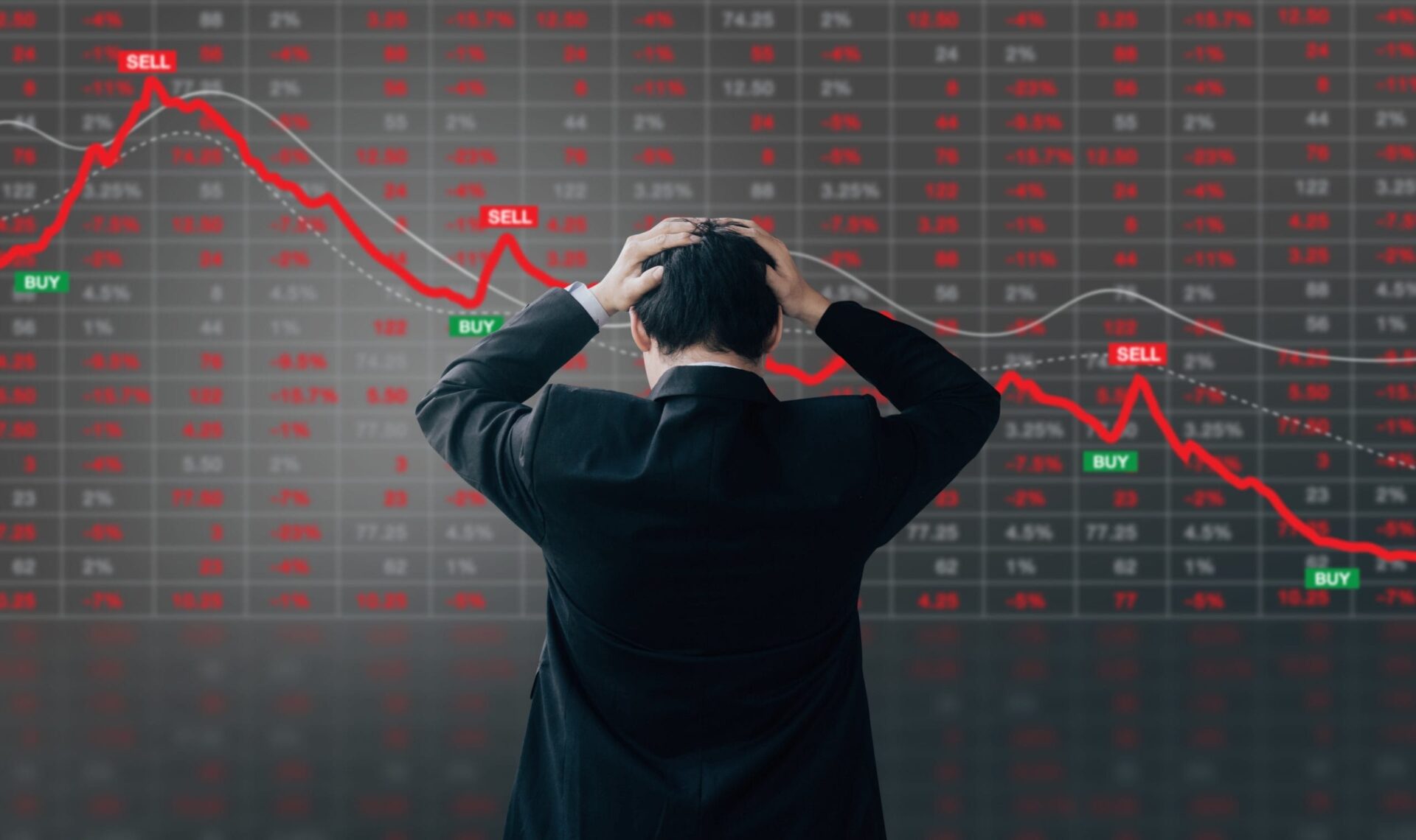 business man disappointed about stocks investment business man disappointed about stocks investment