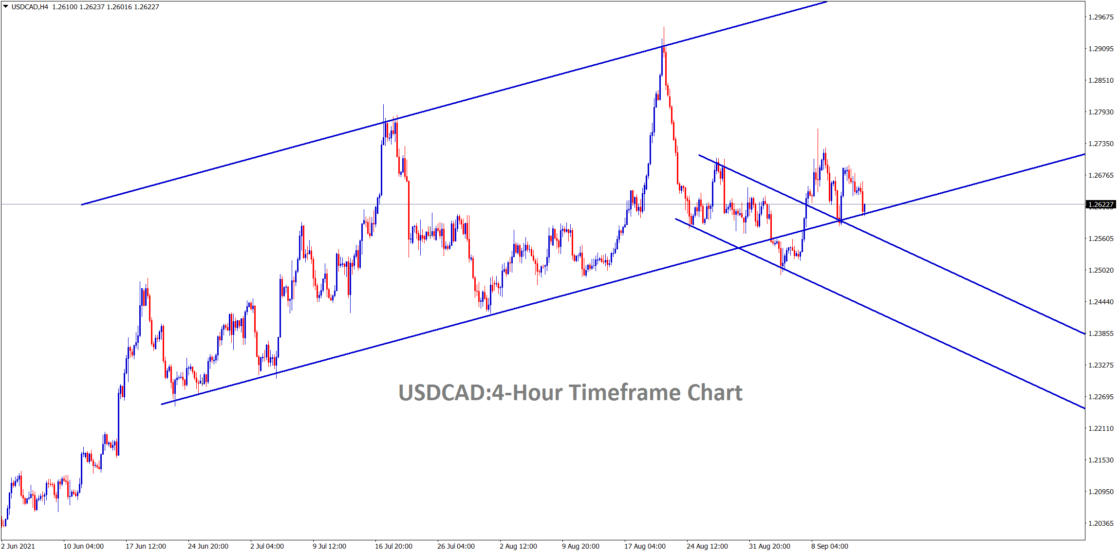 USDCAD hits the higher low level of the major uptrend line again USDCAD hits the higher low level of the major uptrend line again