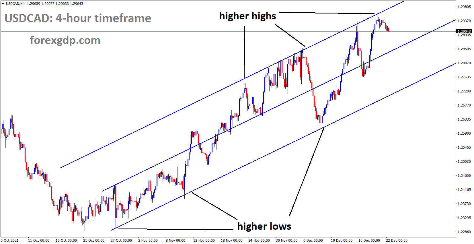 USDCAD is moving in an Ascending channel and the market fell from the higher high area of the channel 2 USDCAD is moving in an Ascending channel and the market fell from the higher high area of the channel 2