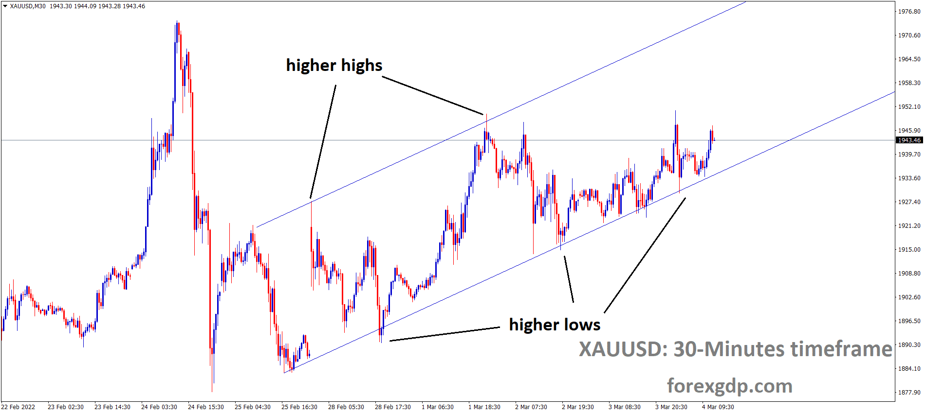 XAUUSD Gold price is moving in an Ascending channel and the market has rebounded from the higher low area of the channel. 1 XAUUSD Gold price is moving in an Ascending channel and the market has rebounded from the higher low area of the channel. 1