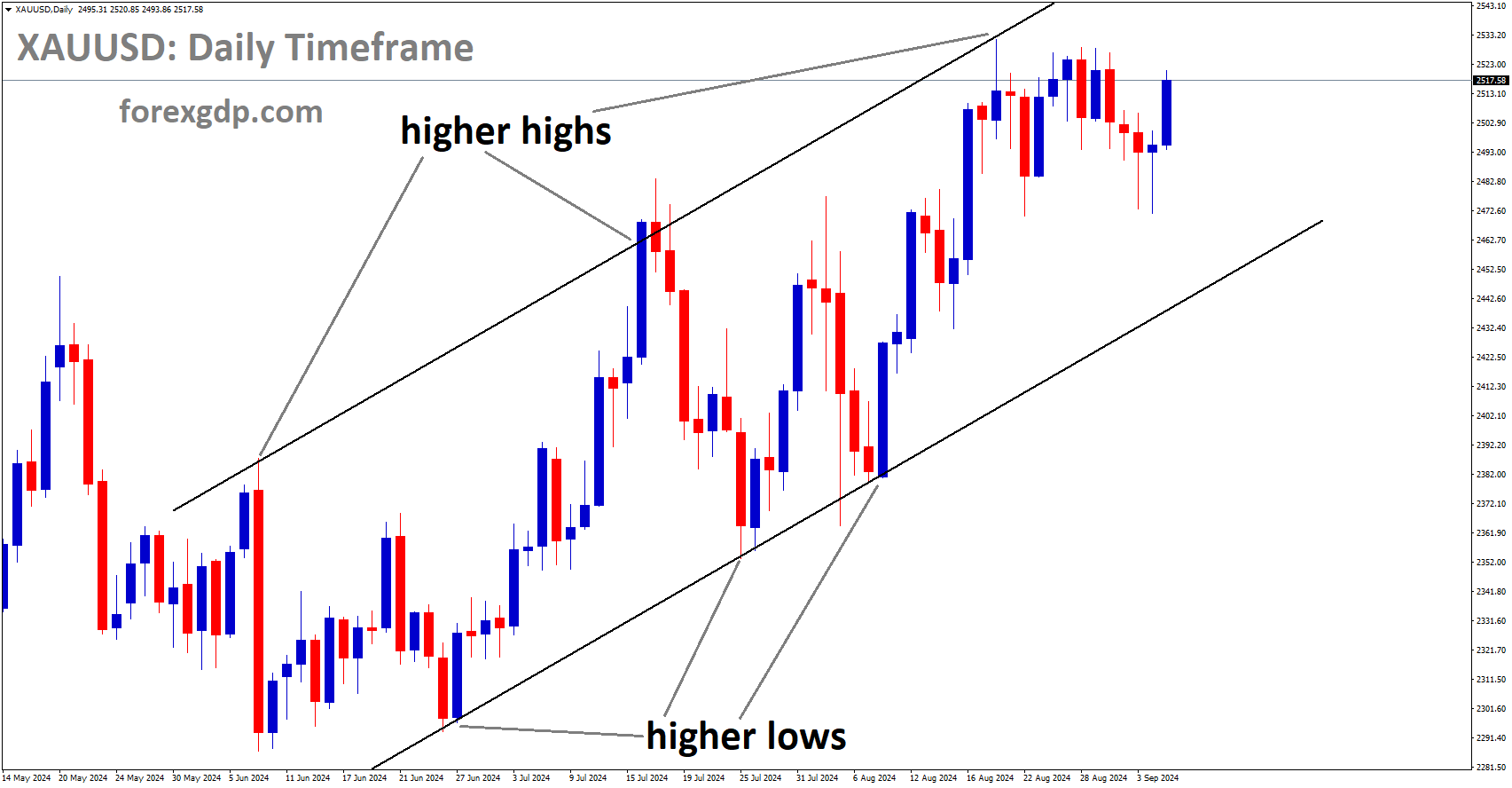 XAUUSD is moving in an Ascending channel and the market has fallen from the higher high area of the channel