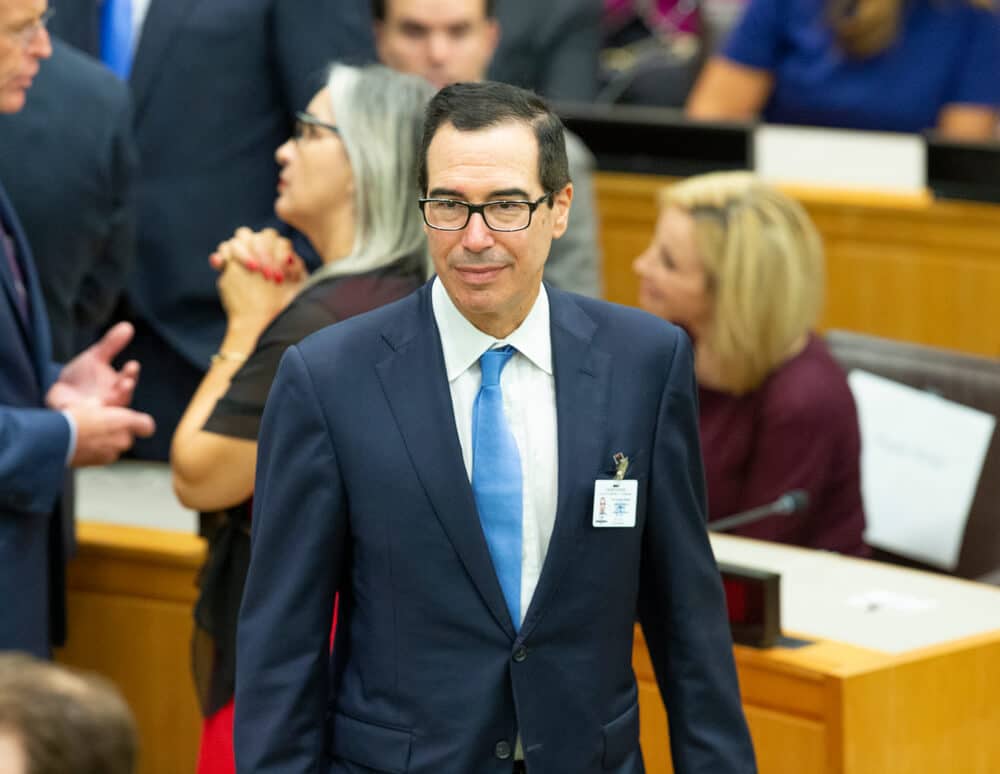 shutterstock_1512330689 US Senator Mnuchin delays the Joe Biden Votes to January 2022 as the Spending package remains delayed.